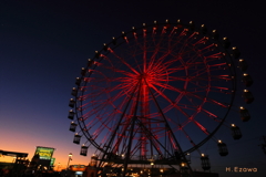 夕暮れの観覧車