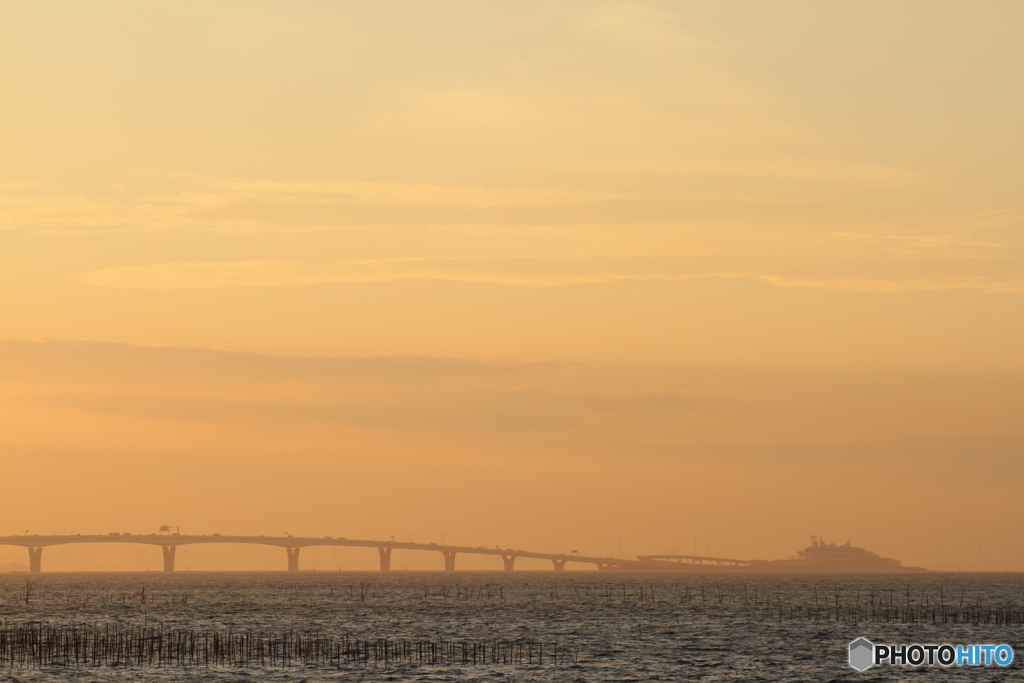 海ほたるの夕空