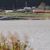 湖畔を走る