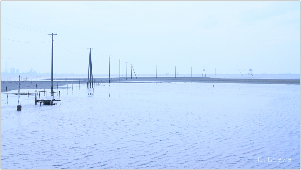 Egawa Beach on a cloudy day