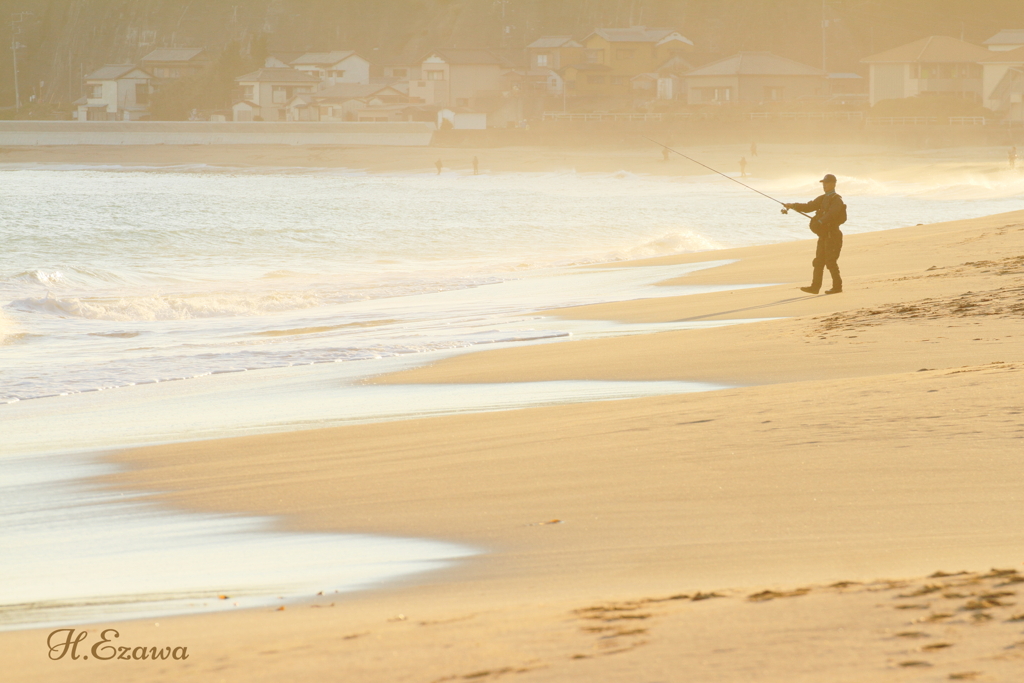 lonely fisherman