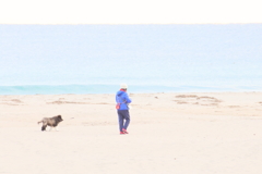 太平洋を見ながら