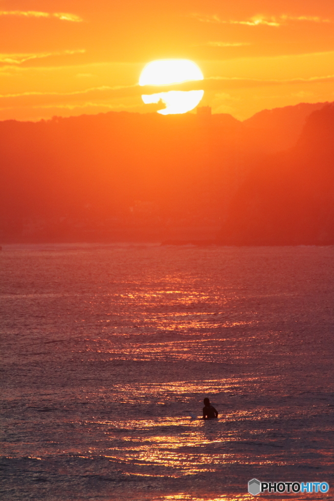 Lonely surfer
