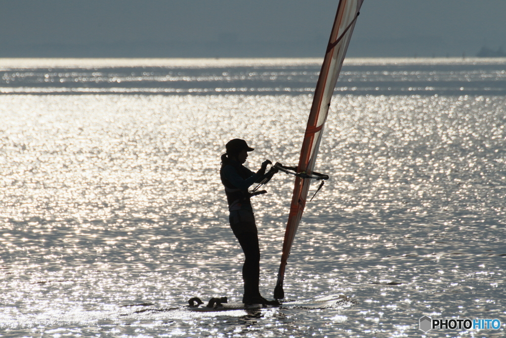 Lonely surfer