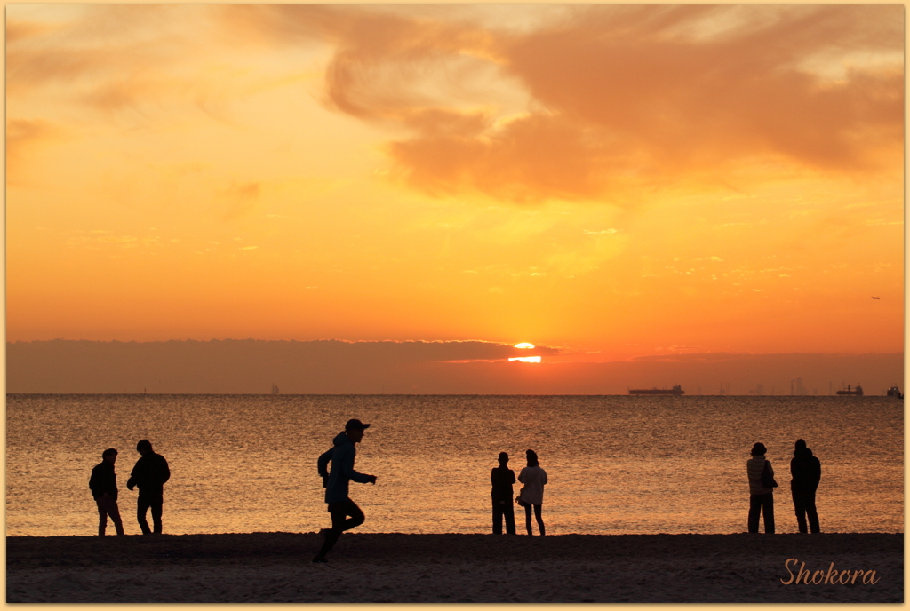 それぞれの夕日