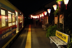 夜の外川駅