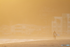 Evening surfer