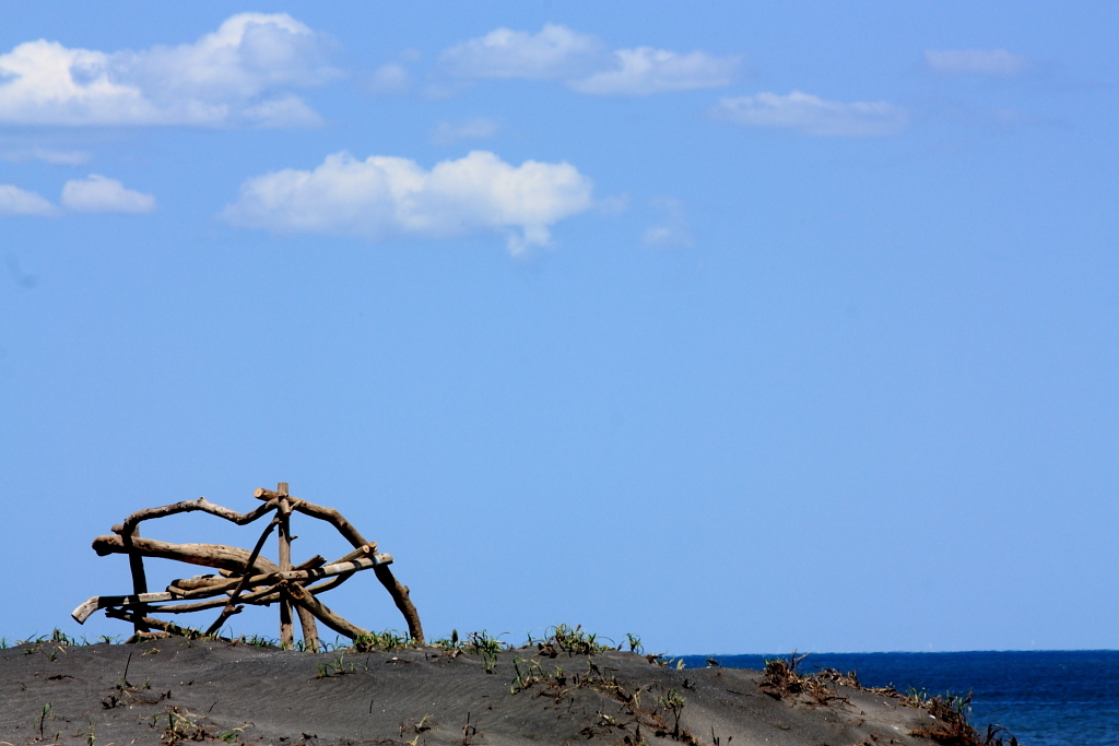 流木のベンチ　その2