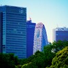 新宿御苑からの高層ビル群　①