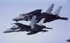 F-14A F/A-18C　fomation pass