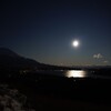 満月夜の富士山と山中湖