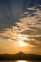 野間岳の夕日1