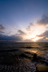 7月の夕日