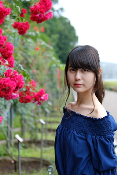 バラと少女