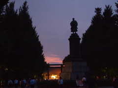 靖国神社にて