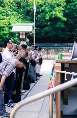 終戦の日、靖国神社にて