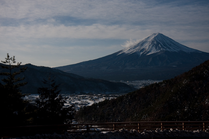 雪の富士山