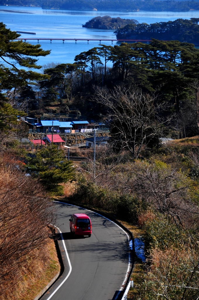 赤橋が見える風景