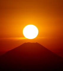 富士と太陽