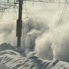 電車雪煙２