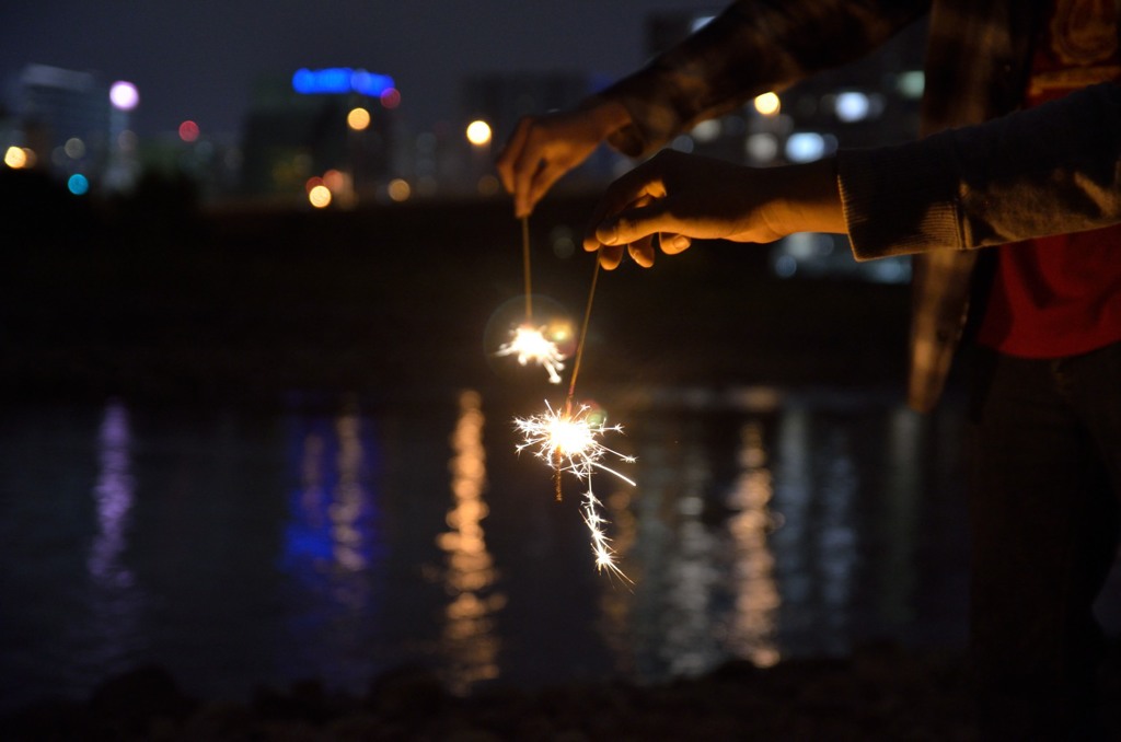 花火と夜景