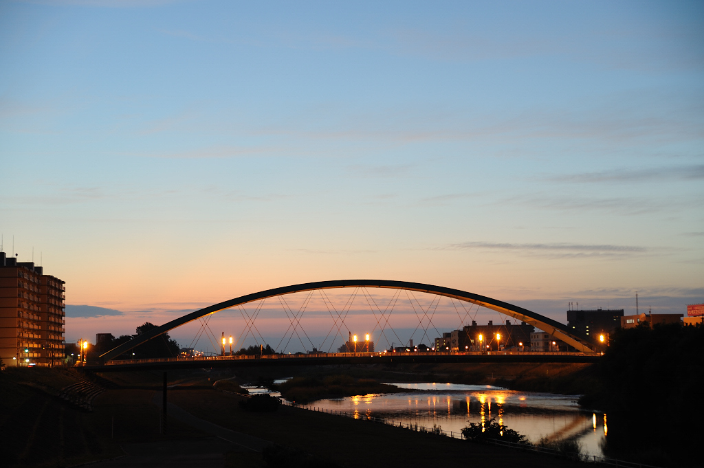 The daybreak of the Toyohira River