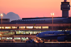 新千歳空港　黄昏