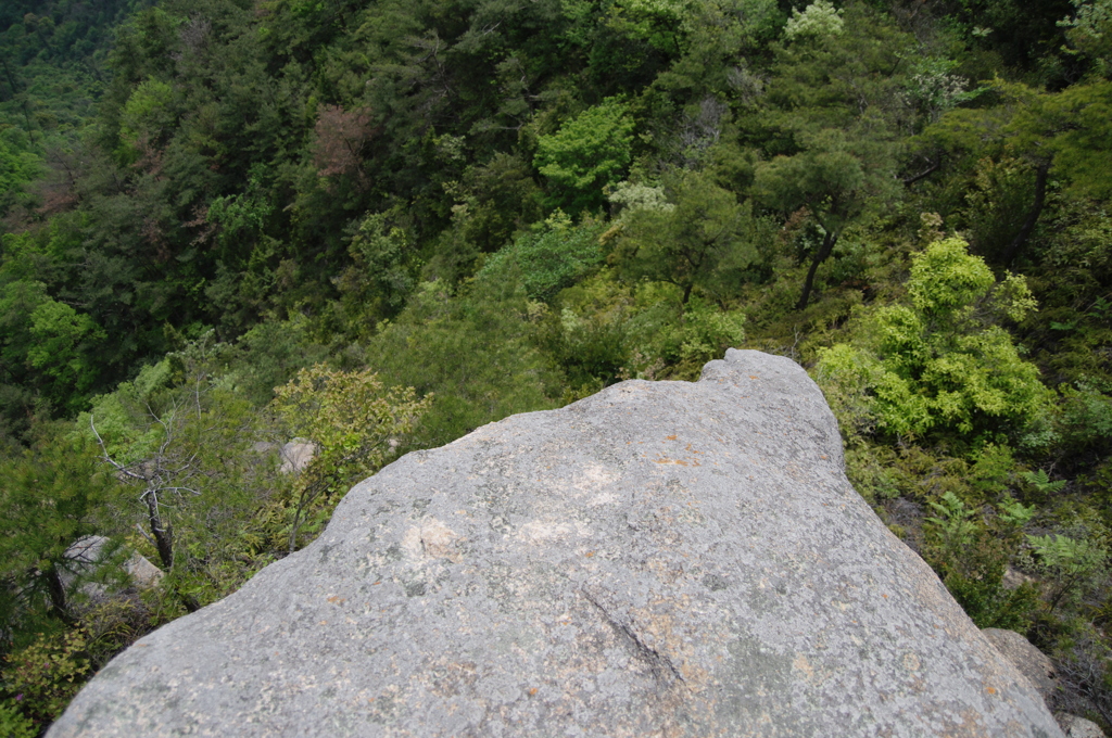 断崖絶壁に立つ