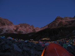 涸沢の夜明け