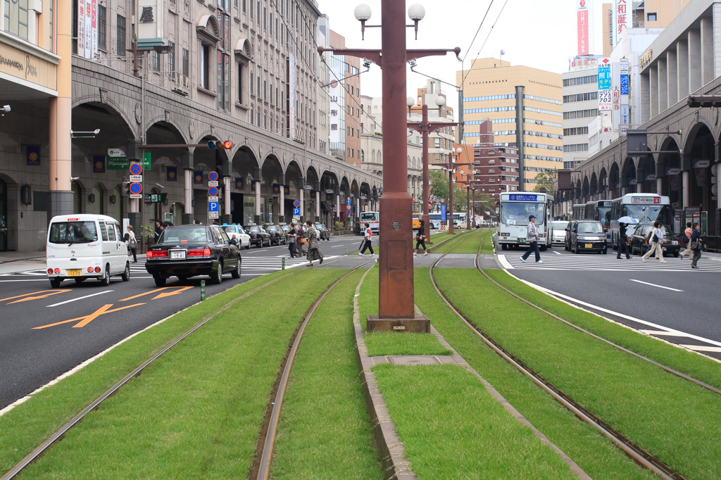 街中の線路