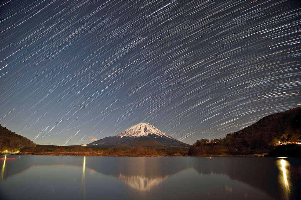 精進湖の夜・・双子座流星群