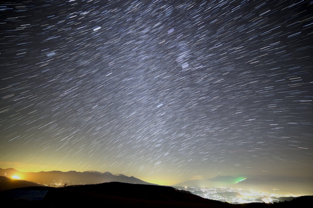 星空in霧ヶ峰　日周運動