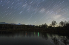 八ヶ岳と夏の星座