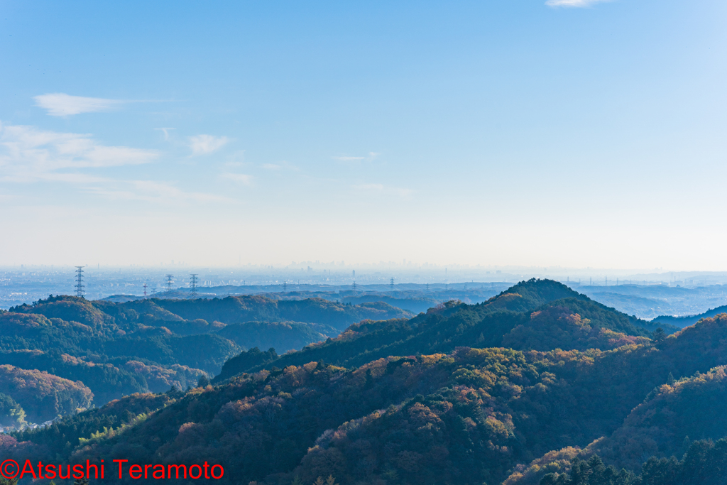 登山中の風景