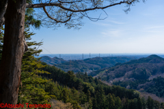 登山中の風景