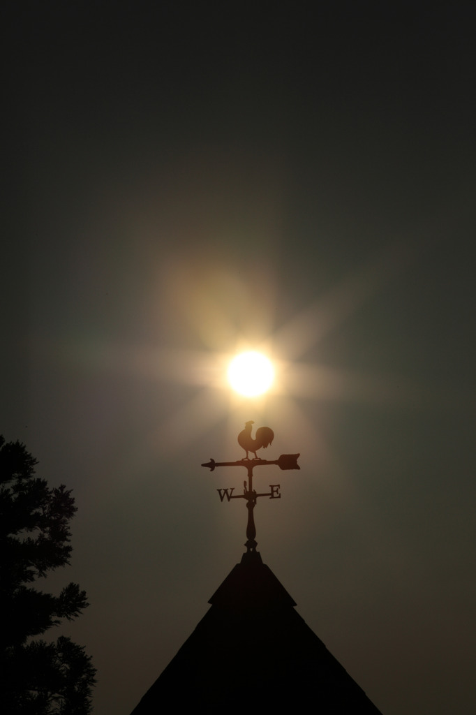 Silhouette of the weathercock