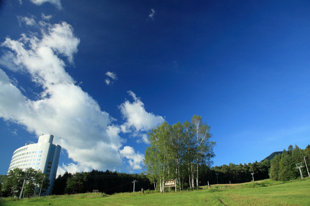 この旅、一番の青空