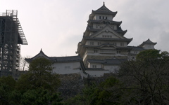 黄昏の姫路城天守