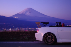 夕焼け富士とS2000