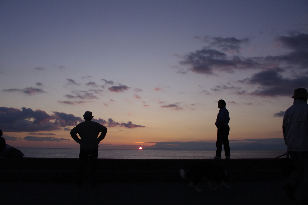 夕焼けに癒される