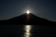 ダイヤモンド富士　in山中湖