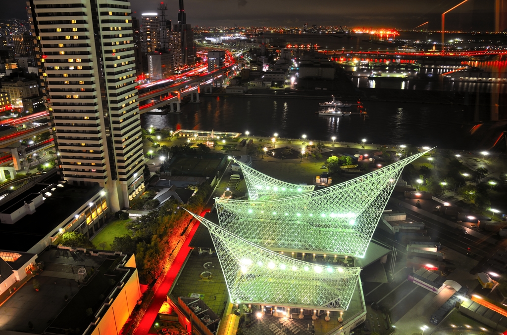 神戸ポートタワー5階展望室からの夜景06