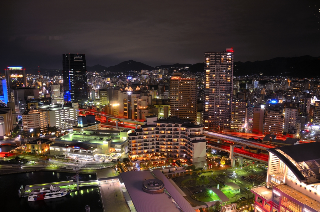 神戸ポートタワー5階展望室からの夜景10