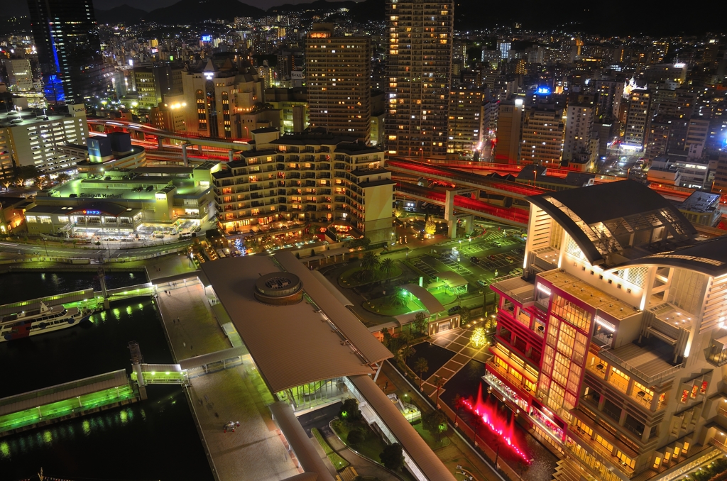 神戸ポートタワー5階展望室からの夜景04