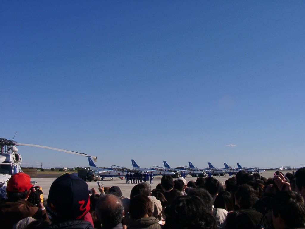 入間航空祭　ブルーインパルス　整列