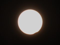 16:50:20 第一接触１分50秒後 2009/01/15 部分日食@那覇
