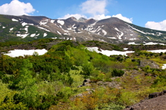 雪渓の山