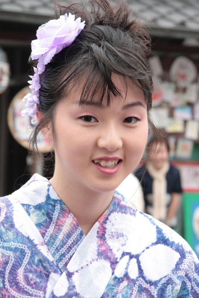自然な笑顔