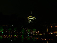 猿沢の池と興福寺五重塔