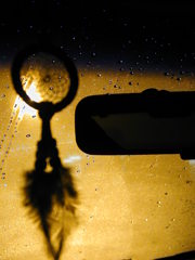 雨中で夢キャッチ